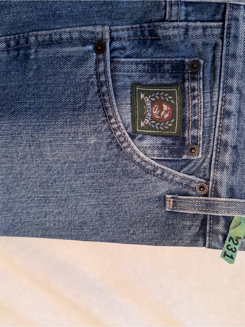 Cinch Men's 38x36 Blue Denim Jeans with Embroidered Pocket Patch #231